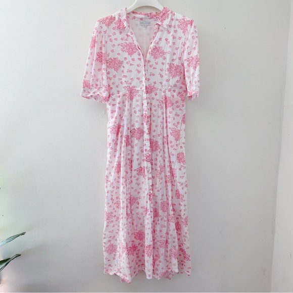 India Amory - Julia Amory Pink and White Dress Sz M - Picture 2 of 6
